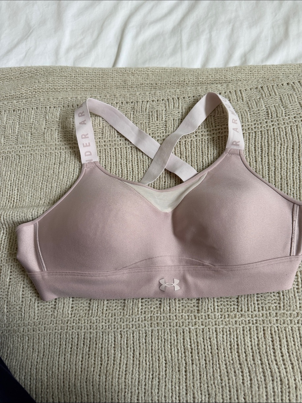 Under Armour Light Pink Crossback Sports Bra